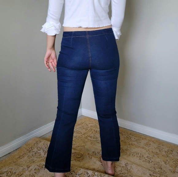 725 Tie Up Jeans in Dark Blue - Picture 5 of 6